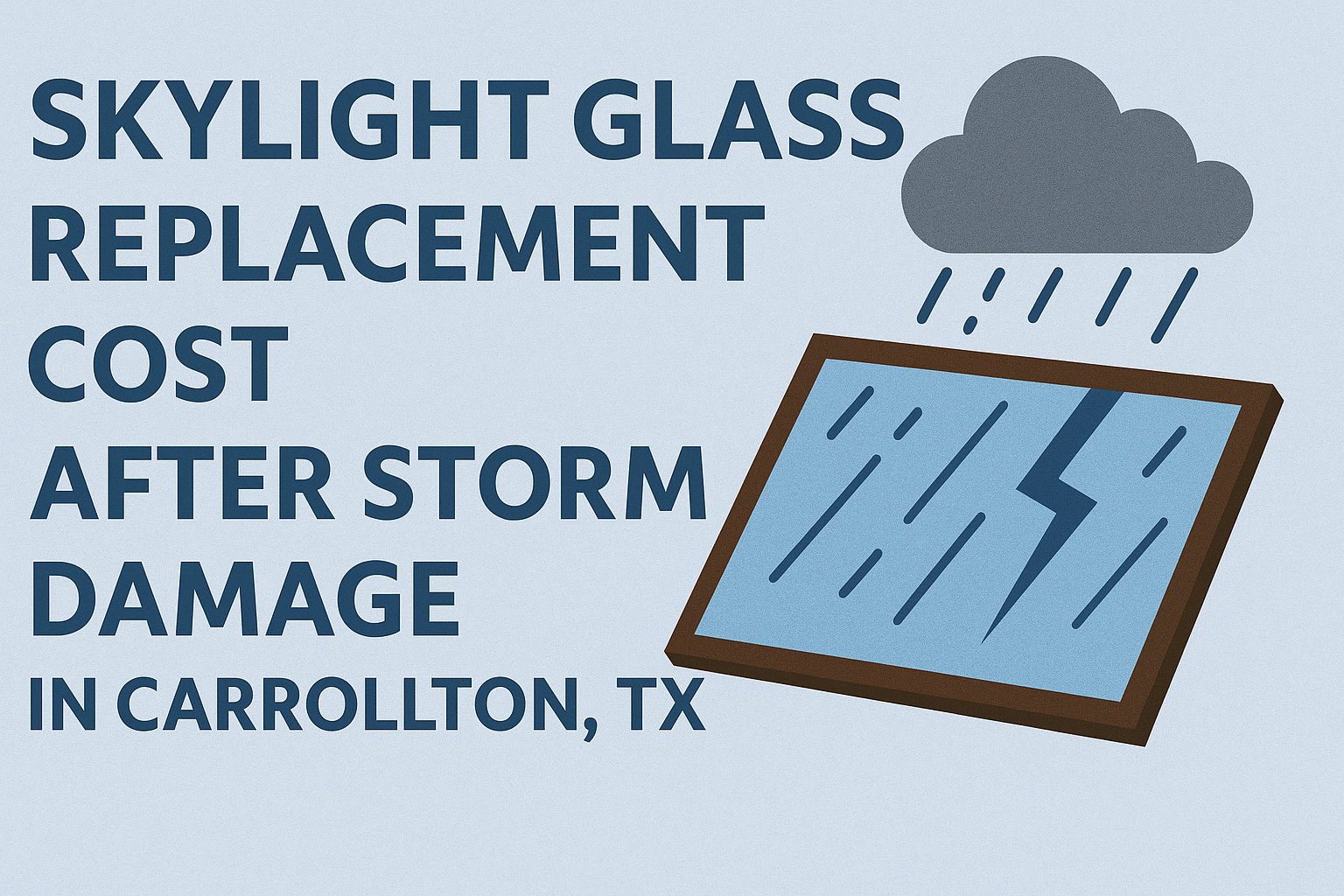 Skylight Glass Replacement Cost After Storm Damage in Carrollton, TX